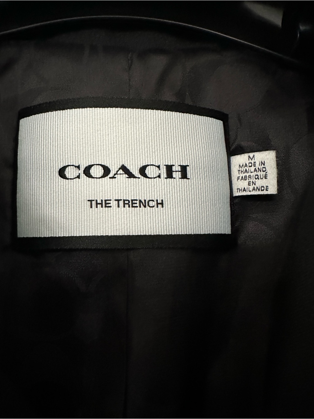 COACH Women’s Black Trench Coat - Picture 3 of 6